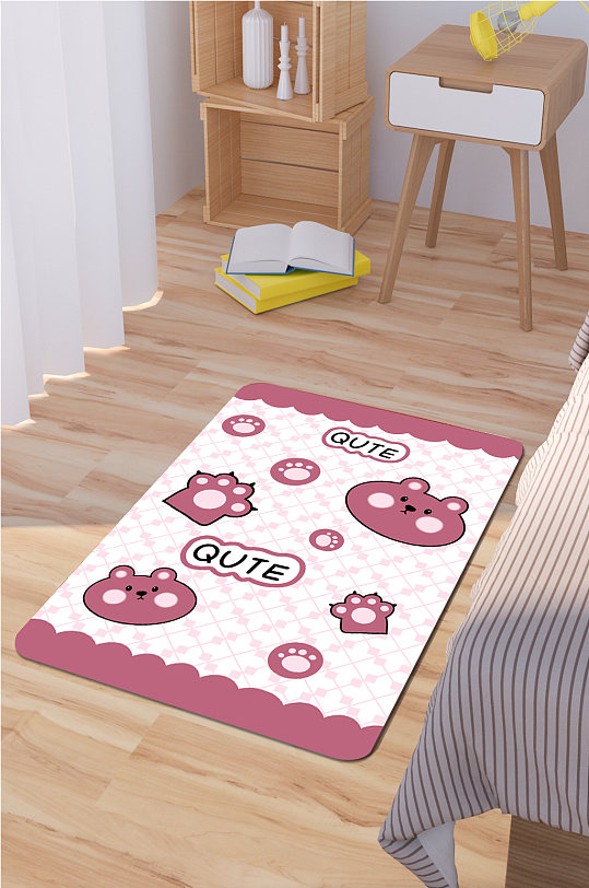 地毯图案卡通地毯-众图网