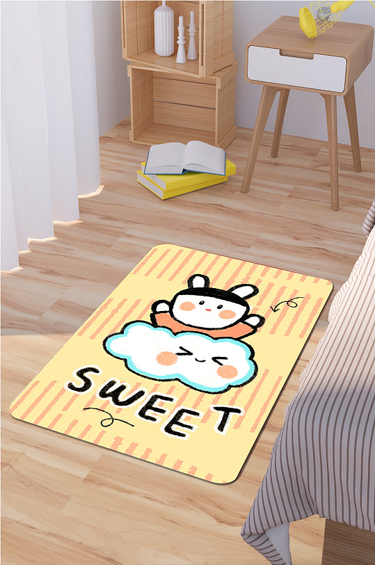 卧室地毯可爱小猫咪