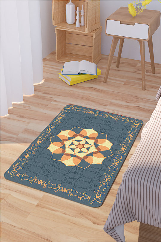 卧室地毯时尚地毯-众图网