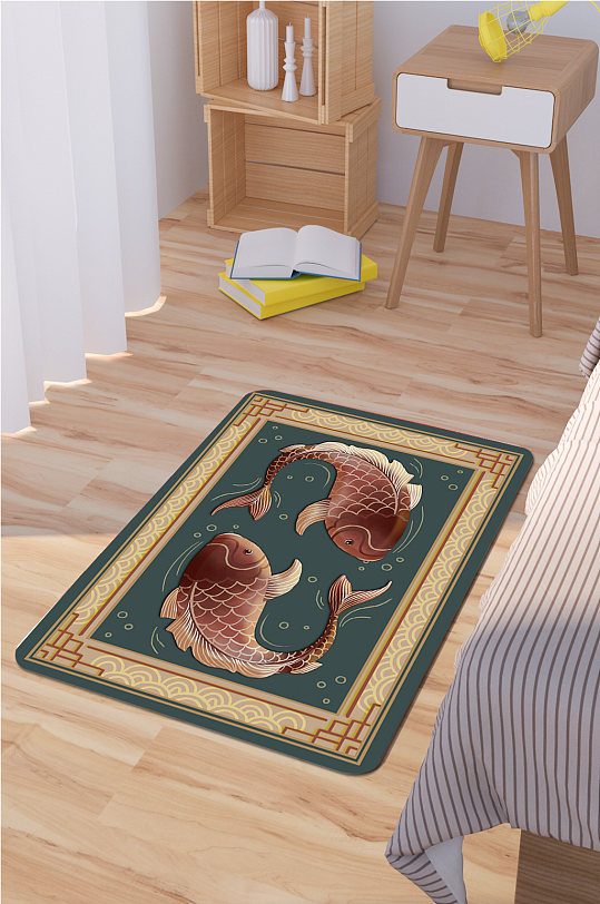 家居地毯年年有余-众图网