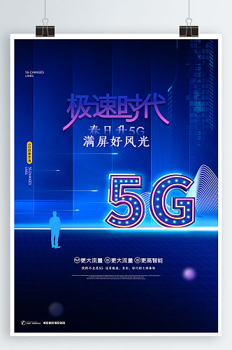 5G海报5G极速时代