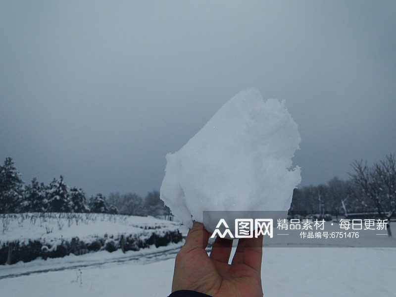 唐代大明宫遗址公园雪景盛况素材