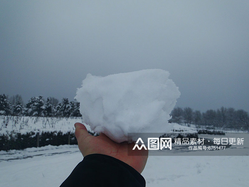 唐代大明宫遗址公园雪景盛况素材