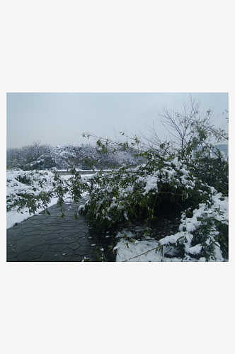 唐代大明宫遗址公园雪景盛况