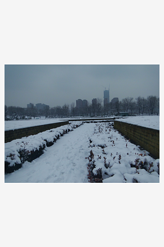 唐代大明宫遗址公园雪景盛况