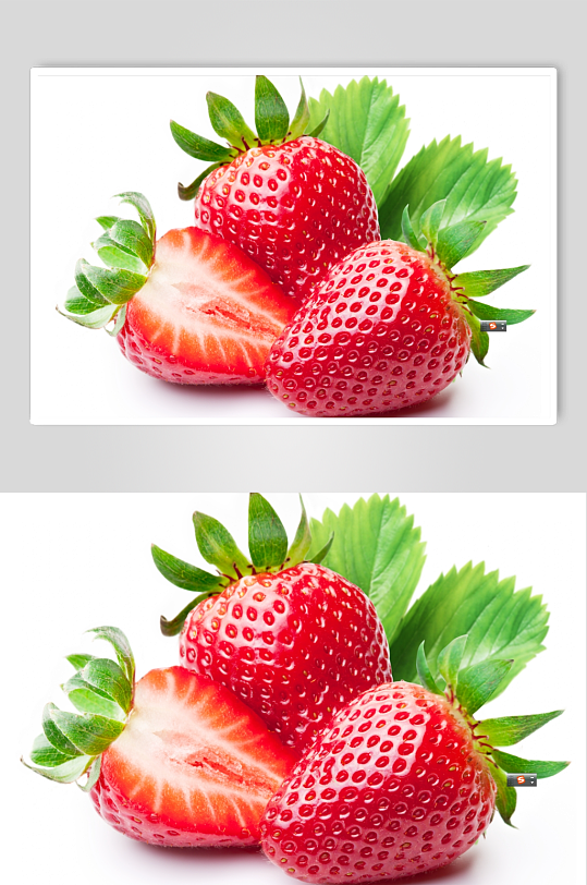 草莓水果元素摄影图