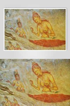 斯里兰卡狮子岩岩画图片