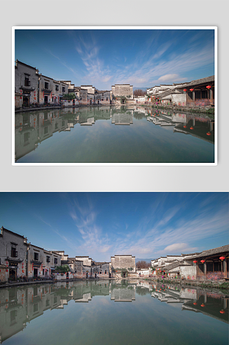 中国最美古村安徽宏村自然风光摄影图片