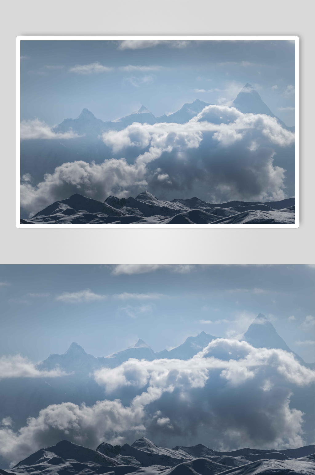林芝南迦巴瓦雪山特写摄影图片素材