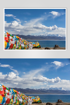 青藏高原纳木措圣湖摄影图片