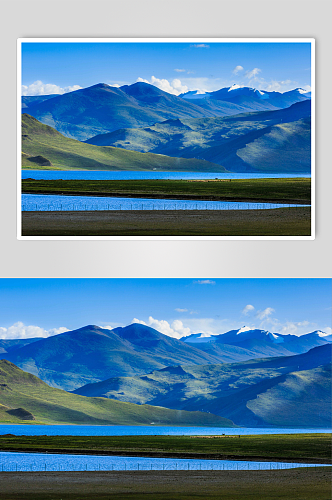 西藏高原山川湖泊摄影图片