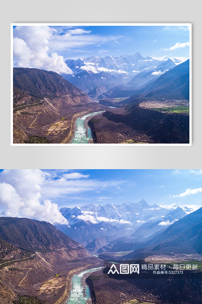 西藏南迦巴瓦风景山川河流摄影图片素材