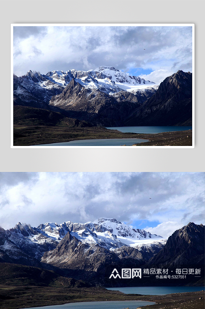 夏日的西藏之旅雪山风景摄影图片素材