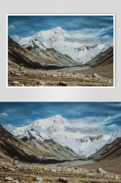 珠穆朗玛峰摄影图片