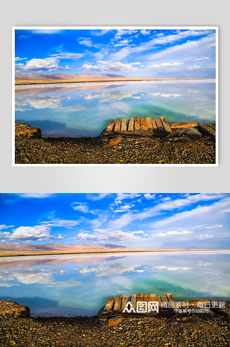 茶卡盐湖摄影图片素材