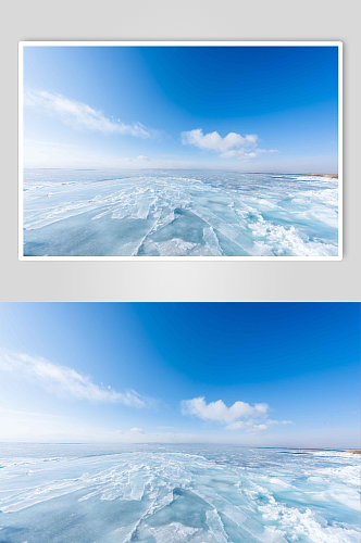冬季青海湖摄影图片