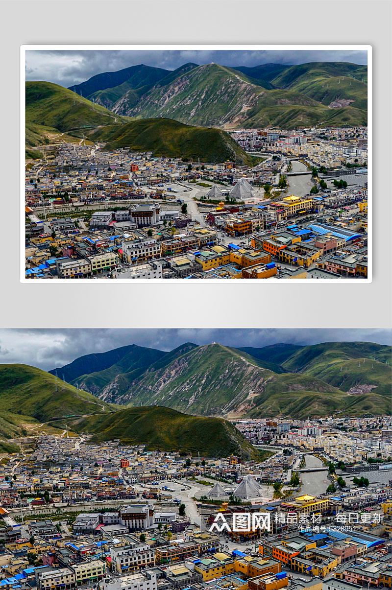 青海玉树藏族自治州全景图片素材