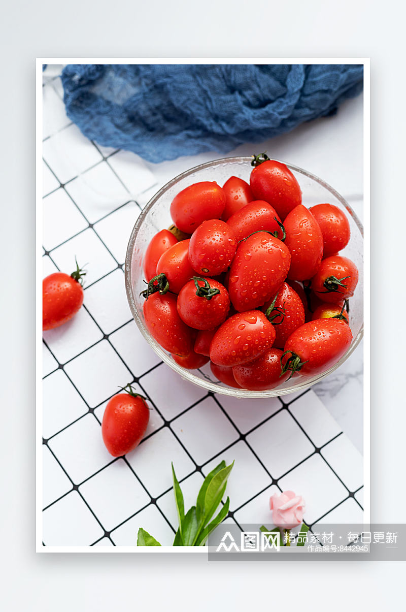 红色小番茄实拍图素材