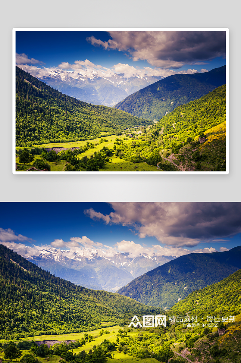 山峰山脉风景摄影图素材