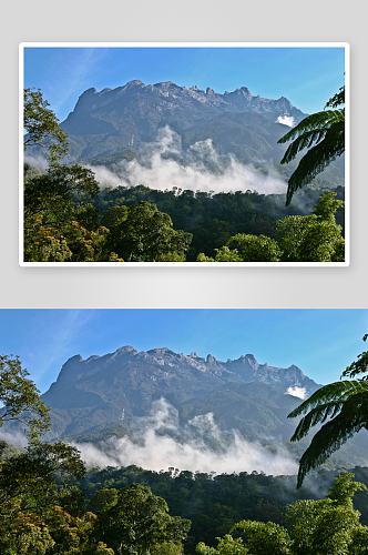 山峰山脉风景摄影图