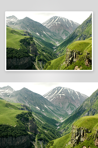 山峰山脉风景摄影图