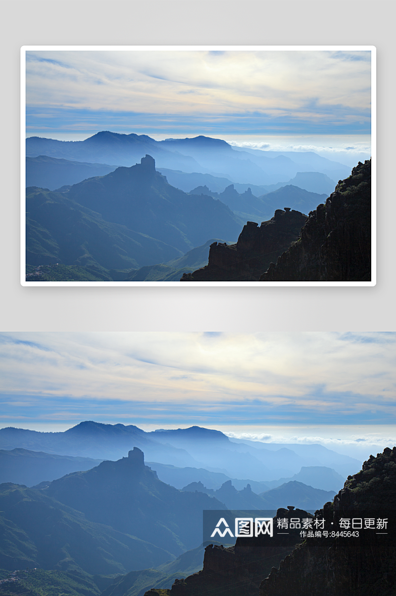 山峰山脉风景摄影图素材