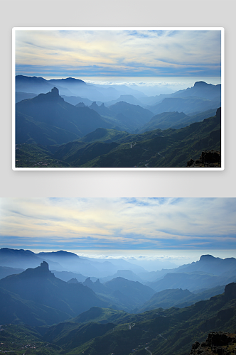 山峰山脉风景摄影图