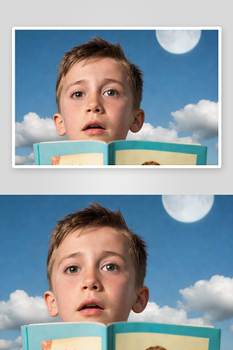 少年惊奇仰望天空的童书封面
