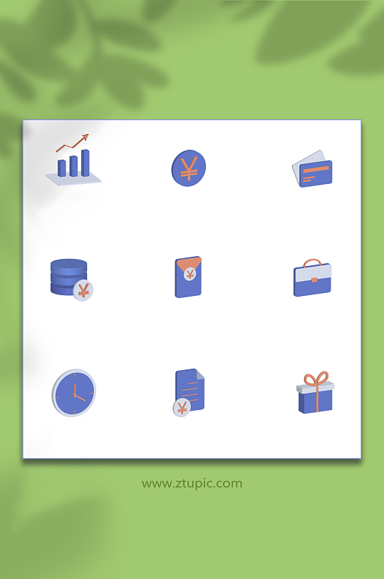 立体商务矢量金融理财插画图标icon元素