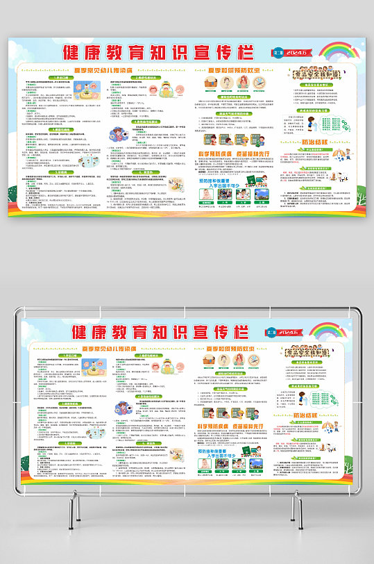 夏季健康知识宣传栏展板