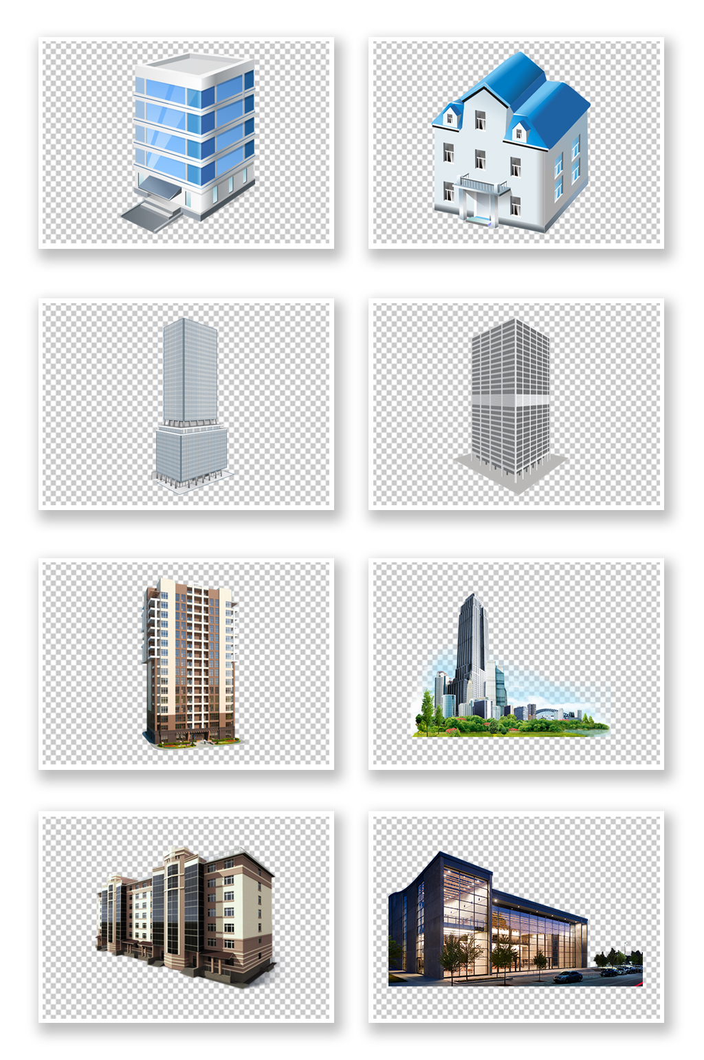高楼大厦建筑元素素材