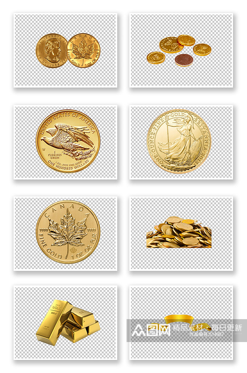 金币金钱黄金免抠元素素材