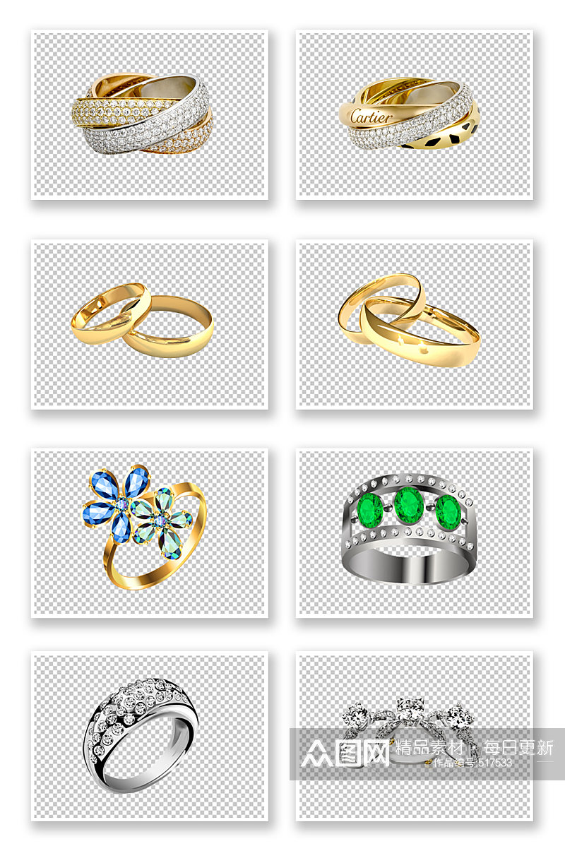 奢华珠宝钻石戒指素材素材