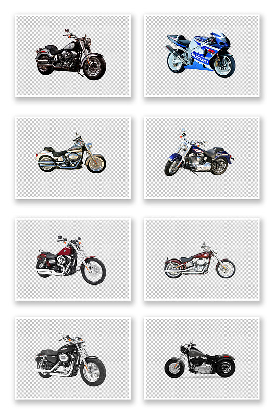 多种摩托车交通免抠素材