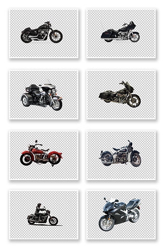 时尚摩托车免抠透明元素