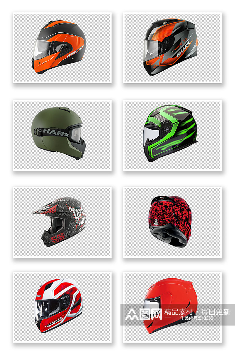 摩托车安全头盔透明元素素材