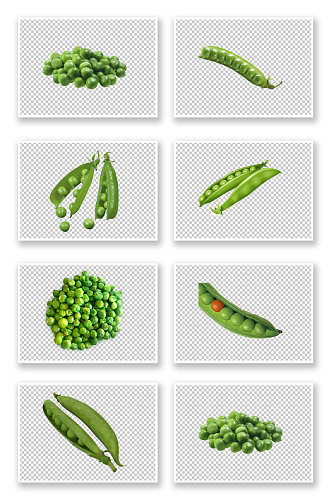 绿色新鲜蔬菜豌豆实拍