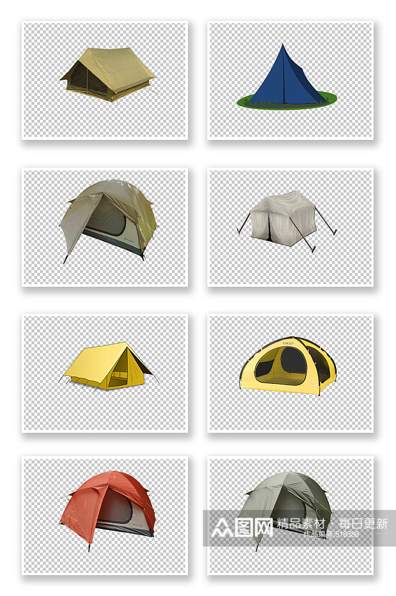旅游露营帐篷透明素材素材