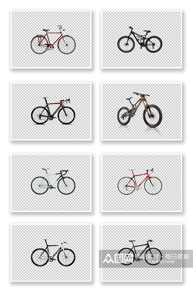 自行车脚踏车免抠素材素材