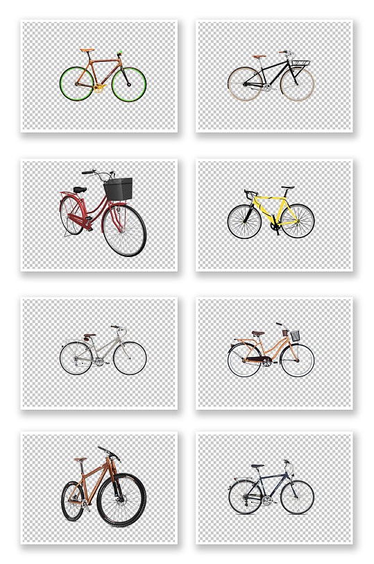 自行车脚踏车免抠单车素材