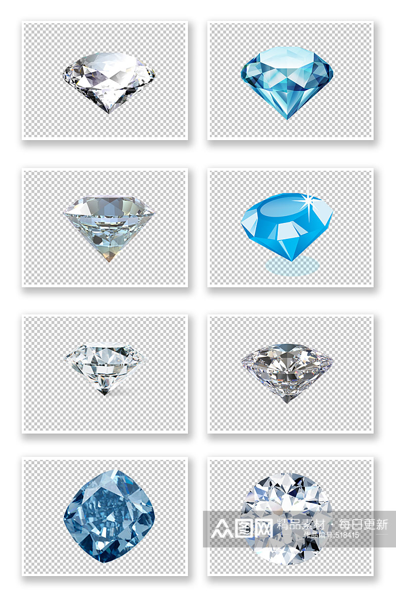 珠宝钻戒钻石戒指元素素材