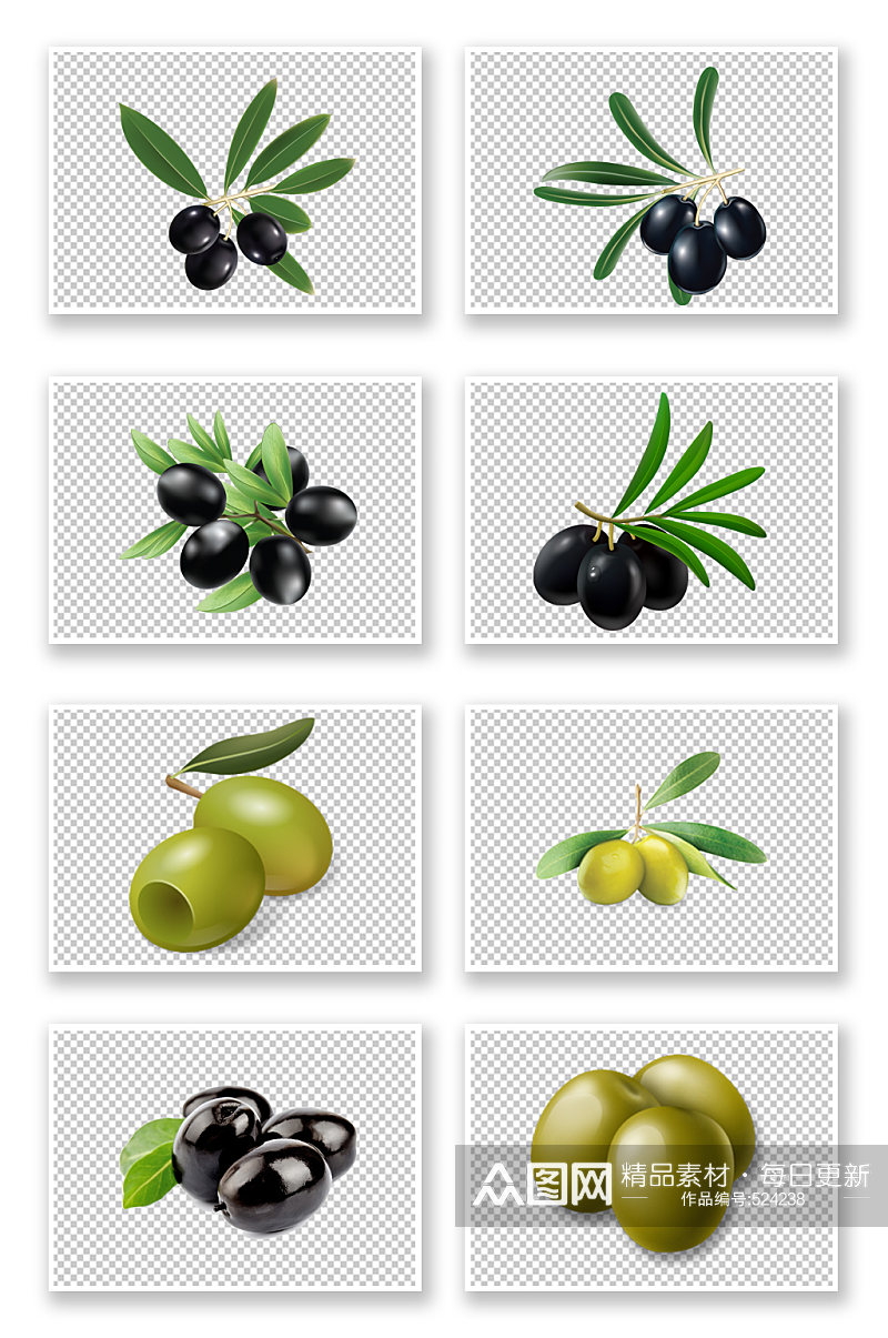 健康绿色橄榄蔬菜素材素材