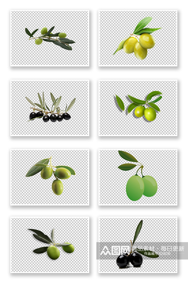 健康绿色橄榄蔬菜素材素材