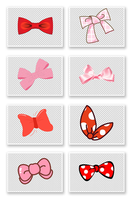 粉色蝴蝶结PNG免抠素材-众图网