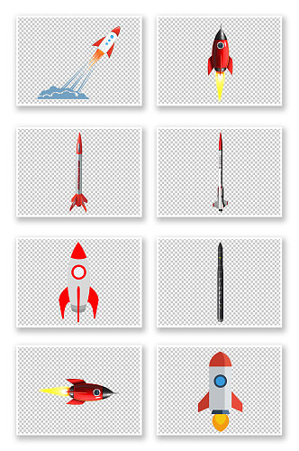 精美卡通火箭飞船素材 航天太空素材