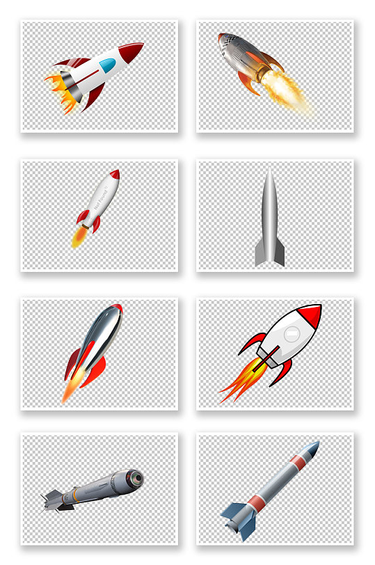各种卡通火箭飞船素材 航天太空素材