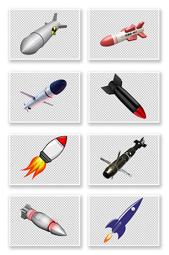 各种卡通火箭飞船素材 航天太空素材