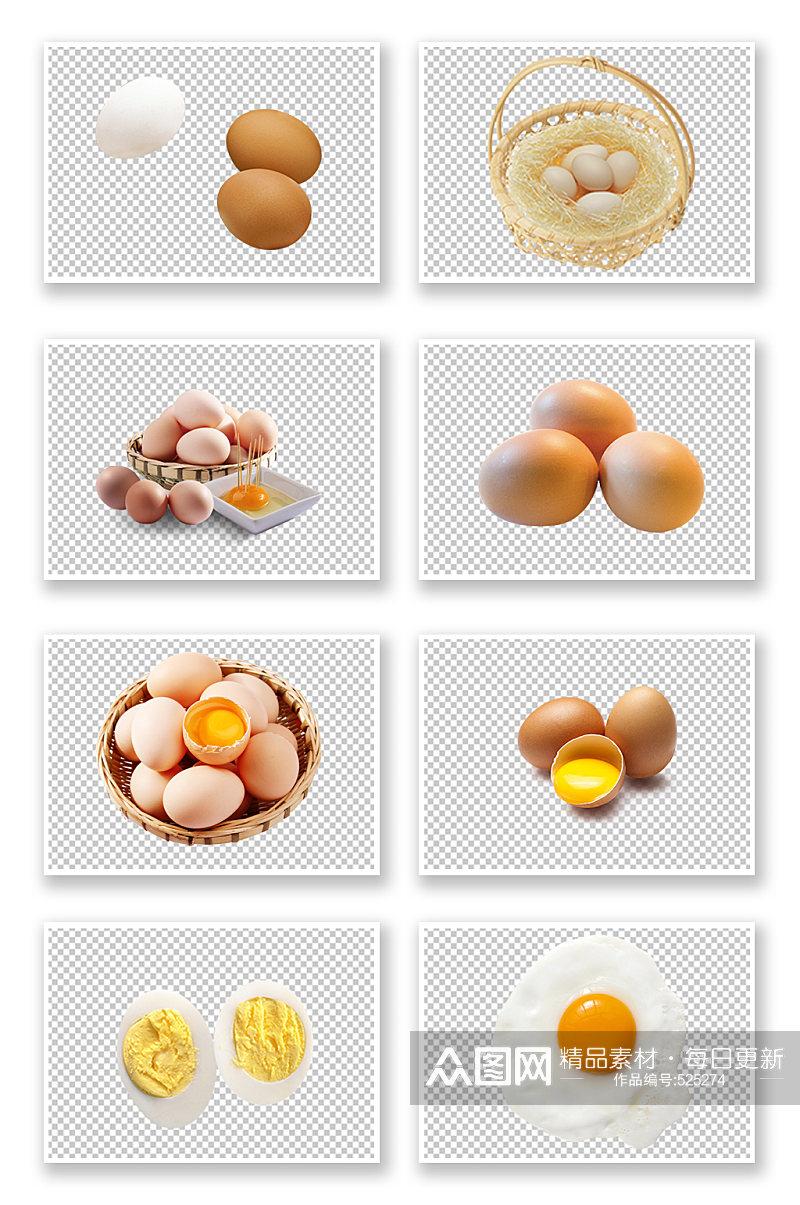 笨鸡蛋熟鸡蛋元素素材