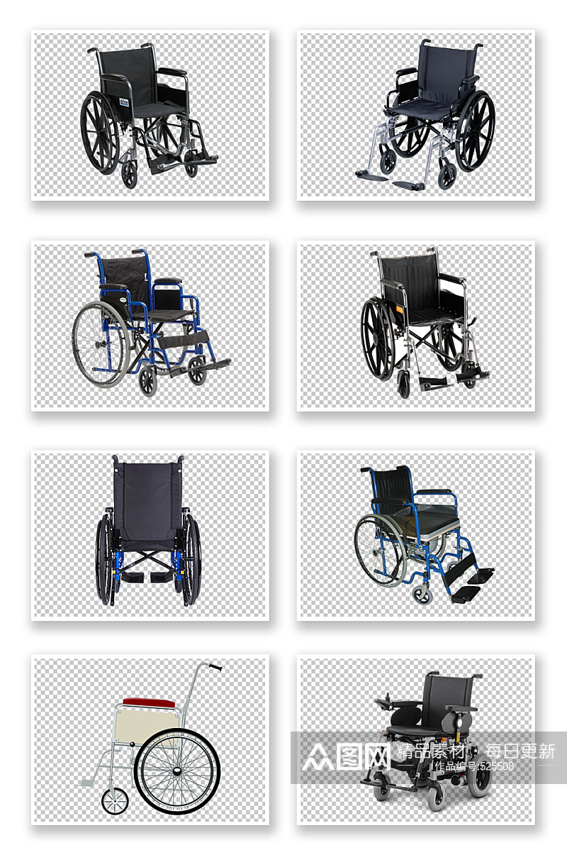 医疗器材轮椅免抠素材素材