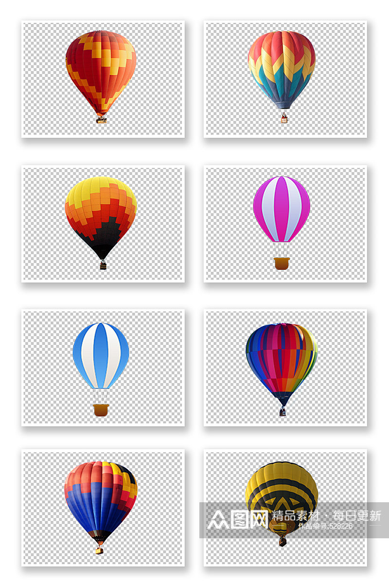 彩色热气球节日免抠素材素材